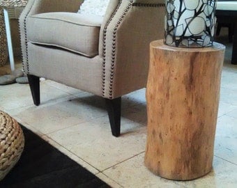 Tree stump table - Log table - Tree trunk table - Reclaimed Wood table - Pine wood table -
