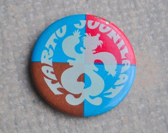 Vintage Estonian tin badge,pin."Tartu-June fair"