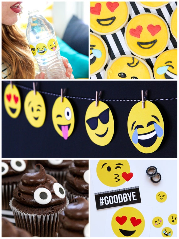  COMBO  PACK Emoji Birthday  Party  Instant Download Party 