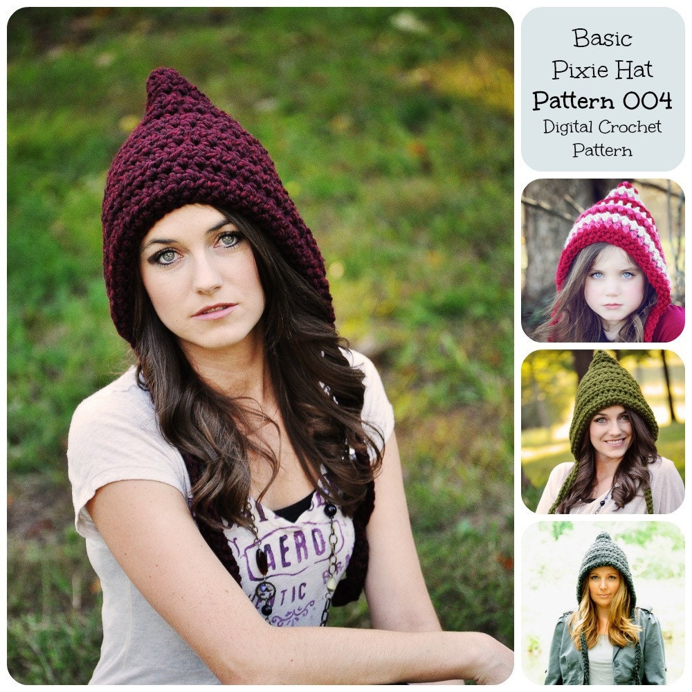 Crochet Pattern / Hat Pattern / Pixie Hat by SimplyMadeByErin