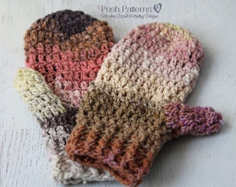 Crochet Pattern - Easy Crochet Mittens Pattern - Mitten Crochet Pattern - Crochet Patterns for Women - Crochet Patterns for Ladies - PDF 421