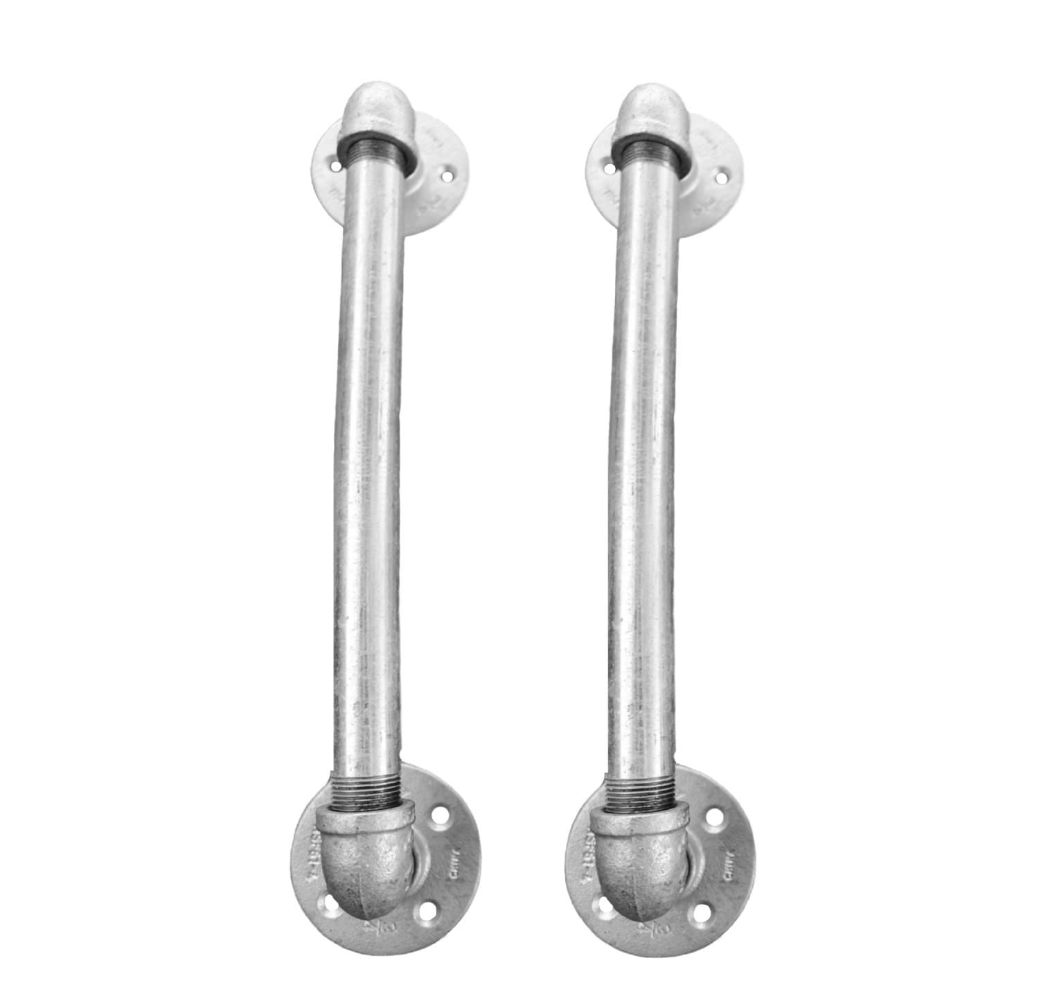 2 Industrial Door Handles Galvanized Pipe Door pulls