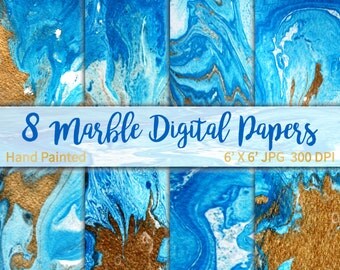 Abstract Marble Digital Paper. Handmade Texture, Digital Marbling, Marble Background, Marble Backdrop, Ink Marbling Suminagashi, Gold Ink