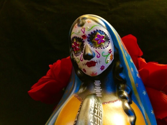Day of the Dead Virgin Mary by BadDawgArt on Etsy