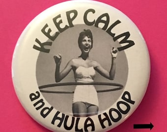 Hula Hoop pinback buttons, magnets, keychains and mirrors