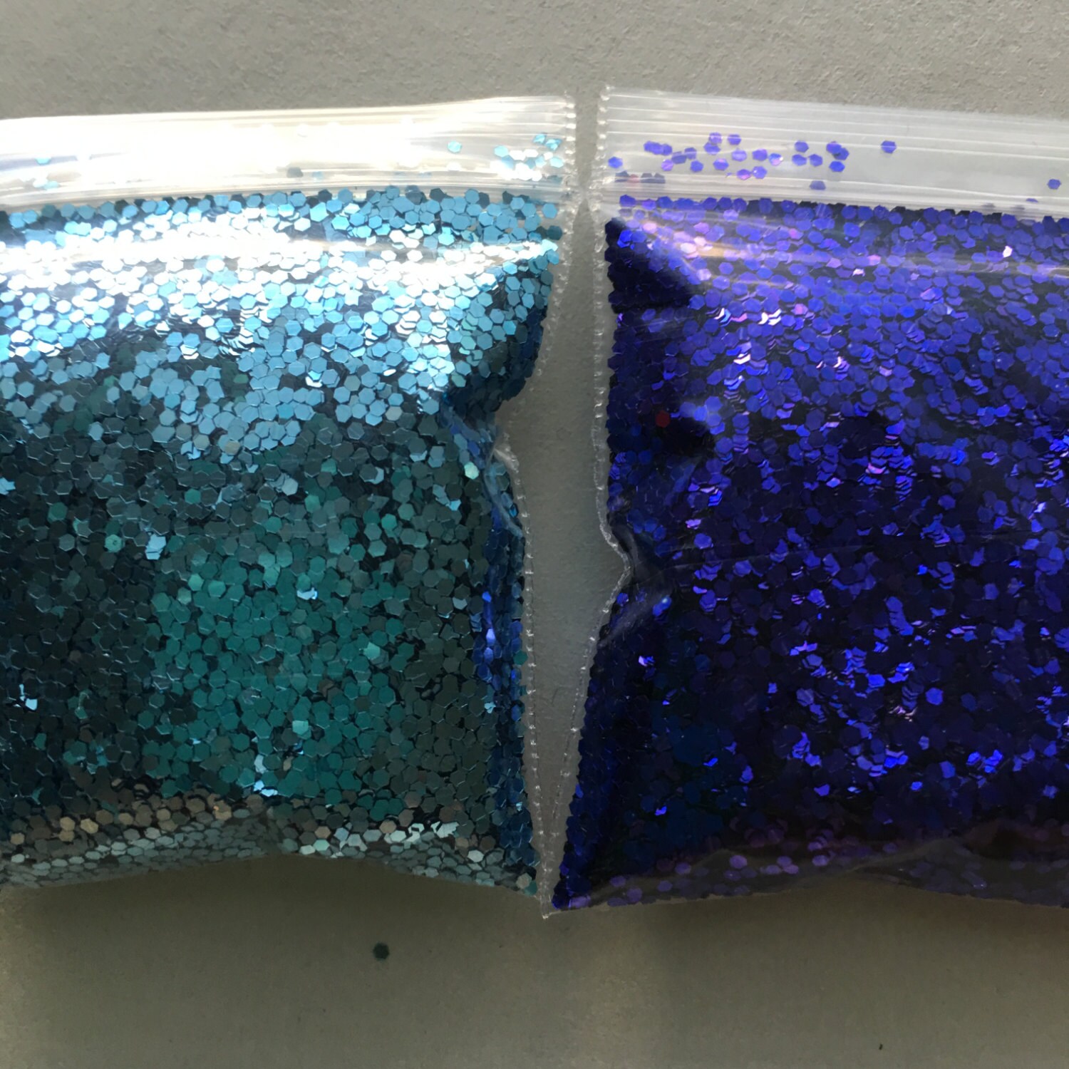 Cyan & Royal Blue Hex Glitter 1 mm by BerrysCreations on Etsy