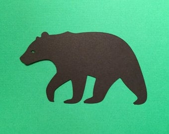 10 Bear die cuts, large paper Bears, Bear embellishments, Bear gift tags