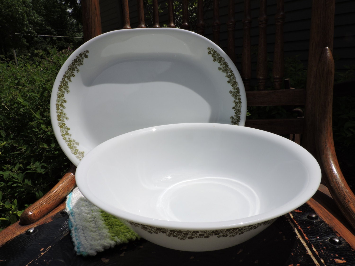 Corelle Crazy Daisy Serving Bowl & Serving Platter