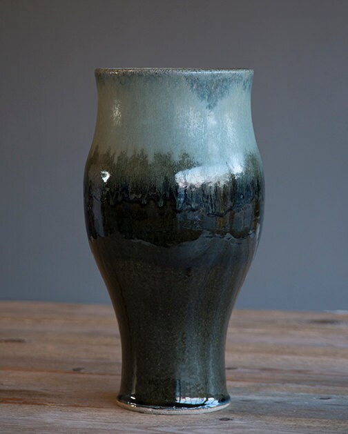 large fluted vase