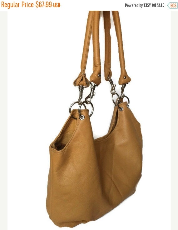 leather camel handbag