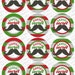 Christmas Printable Mason Jar Lid Labels PDF Santa's