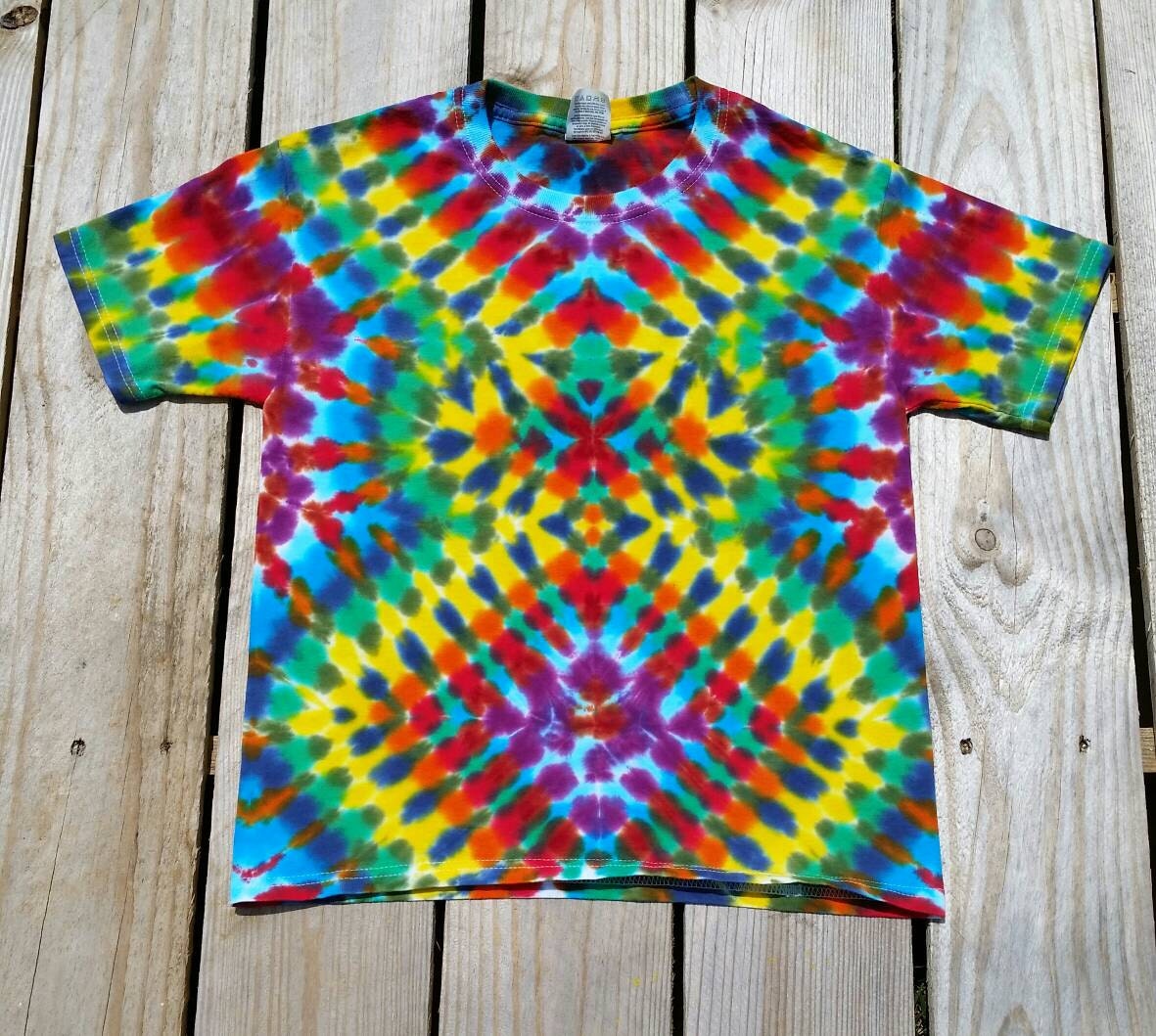 Kids Medium Crazy Rainbow Tie Dye Shirt Boys Tie Dye Girls