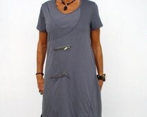 Popular items for grey tunic top on Etsy