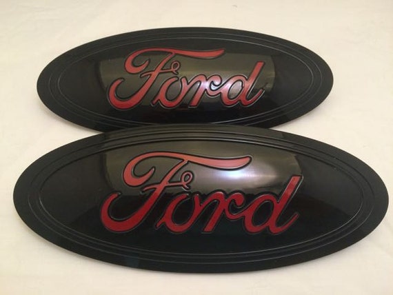 2015-2016-2017 Ford 9.5 oval emblem setBlack