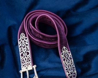 Leather Belt "King of the East"; Medieval Belt;