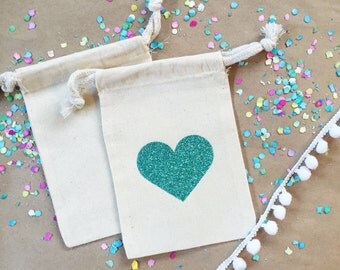 Glitter heart bag- Hangover Kit bag- Bachelorette Party Favor bag-Wedding Favor-Hangover Kits Bags-DIY Party Hangover Bags- Wedding Hangover