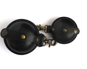 Leather coin purse - ball shape coin wallet SALE leather wallet - coin pouch- coin purse- leather change purse- leather clutch- gift for him