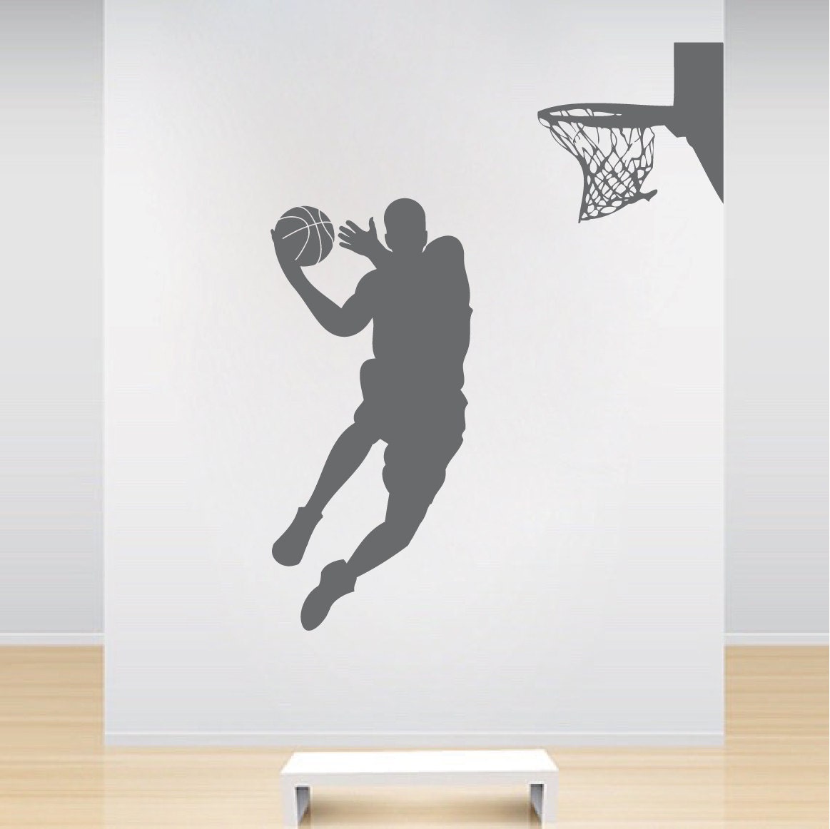 Basketball Player Wall Decal Jump Shoot Loop by TrendyWallDesigns