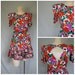 1980's Flower Burst Dress / Vintage Dress / Flirts Dress / Spirit Revival Dress / Vintage Mini Dress S