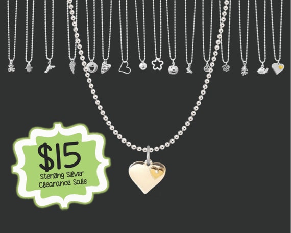 Valentines | CLEARANCE SALE | Two Tone Heart Necklace | Tiny Sterling Necklace | Layering Necklace | Dainty Jewelry | Korena Loves