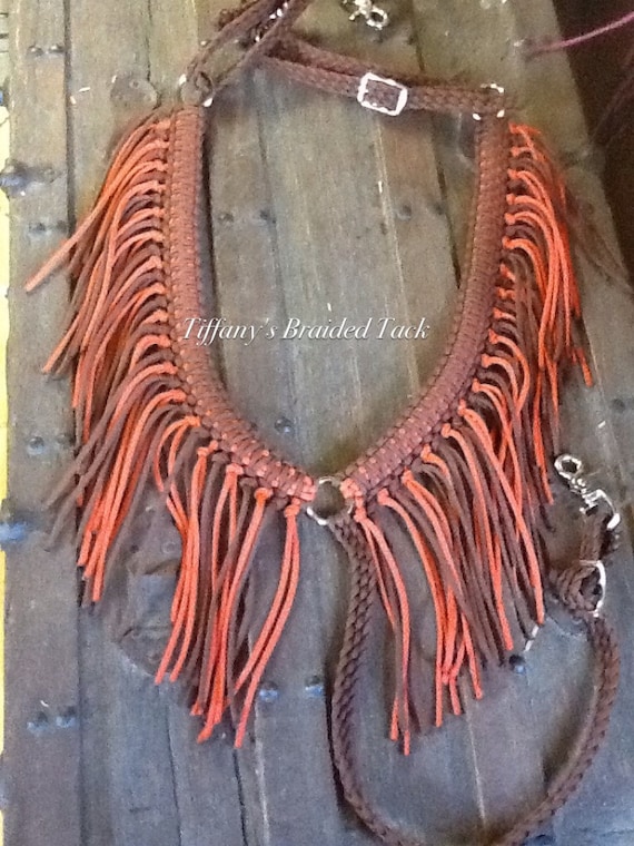 Items similar to Fringe breast collar horse paracord horse tack