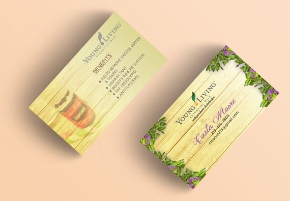 Young Living Business Card Template Layered Psd No 1 Herbs Rustic Wood Editable By Fudemori Living Business Card Template