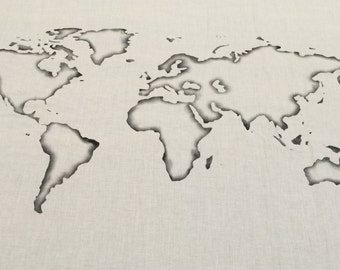 World Map Wall Tapestry Outline : Choose your Color