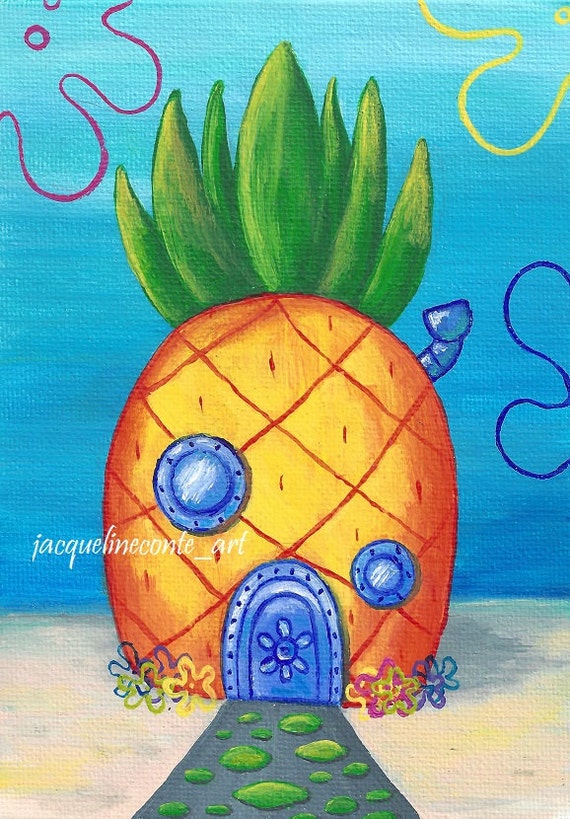 Items similar to Spongebob Squarepants - Pineapple House - Acrylic ...