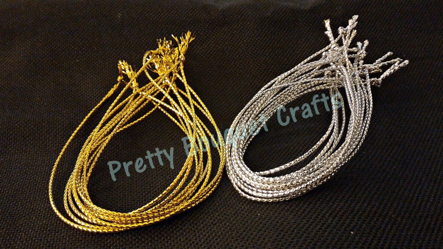 Readymade Hang Tag Metallic String LoopsMetallic GOLD String