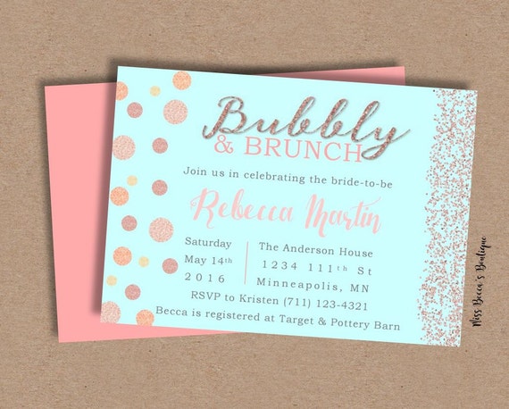 Bridal Shower Brunch Invitation Template 7