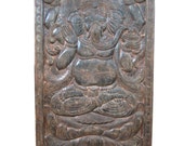 Vintage Ganesha Chakra Ganesh Carving Vintage Doors Hand Carved Panel