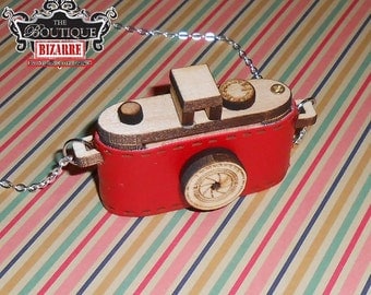 Miniature Camera Memory, SD Card Holder Necklace - Jewelry 4Photographers sliding lid, hold 1-2 memory cards, Comes in 4 Vinyl Colored Wraps