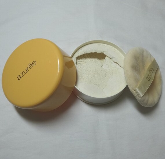 1970s Vintage Azuree Silken Dusting Powder with Puff by Estee