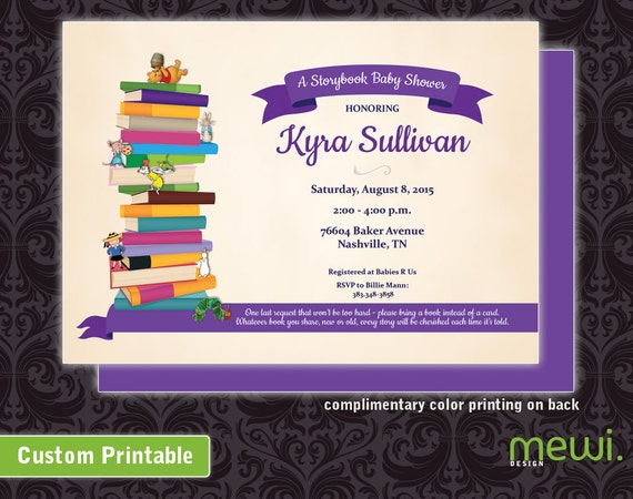 Baby Shower Invitation Storybook Baby Shower Invitation
