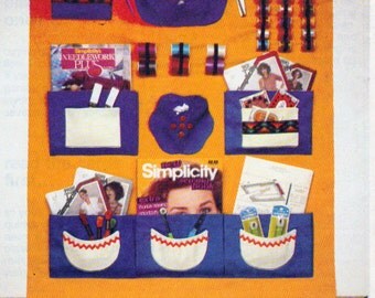 Simplicity 121, 10 Organizer Patterns, Kitchen Command Center, Nursery Organizer, Travel, Shower Organizer, Closet Organizer, Bedside Caddy