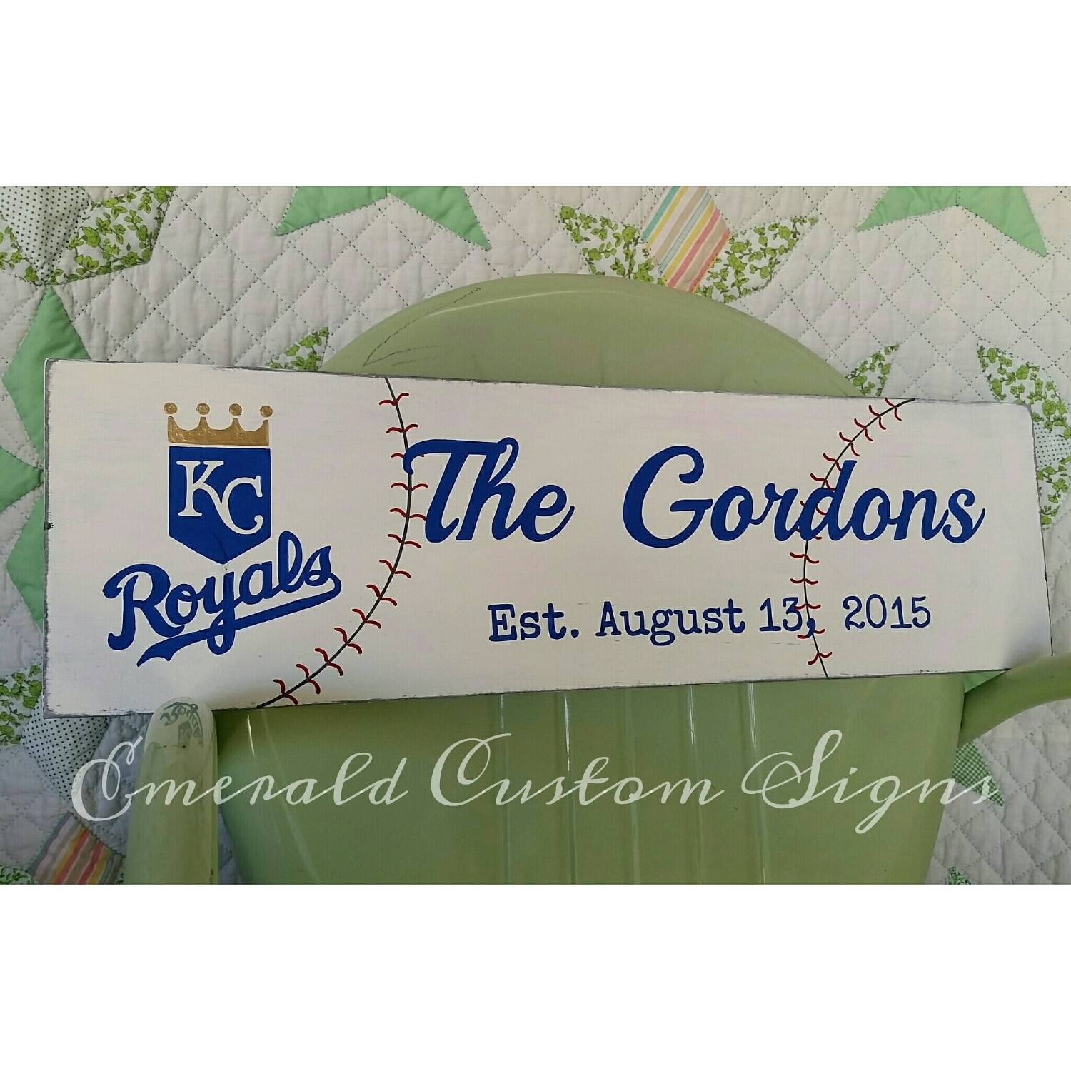 Custom Baseball Team Family Name Sign. by EmeraldCustomSigns