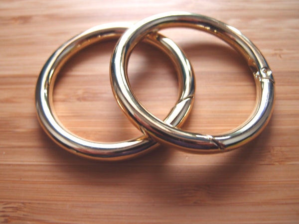 Snap O-Rings Gate Hinged Rings 2 Inch / 50mm Gold