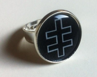 Marilyn Manson Celebritarian Cross Ring