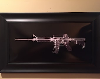 AR15 CAT scan gun print - ready to frame