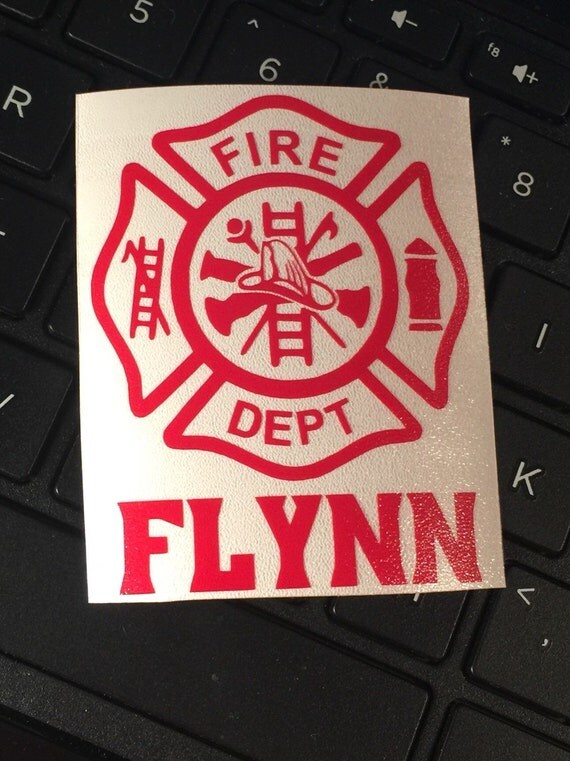 Decal for Yeti Fire Dept Decal Fire Dept Fire Department
