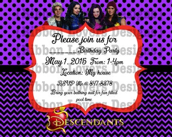 Descendants Birthday Invitation