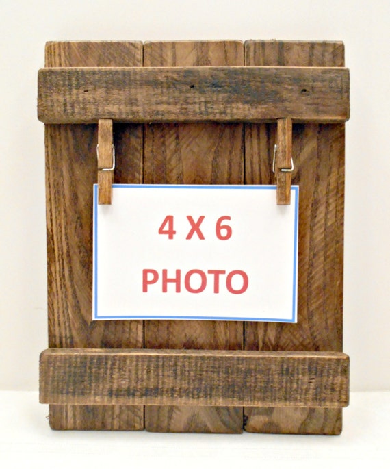 Smaller Rustic Picture Frame Adjust for 4x6 or 3.5x5 Stained