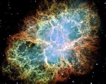Crab Nebula, Hubble Telescope, Space -Photo Print