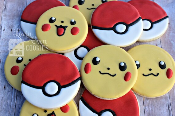 Items similar to Pokemon Decorated Sugar Cookies - Birthday Party - 1 ...