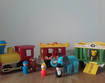 Vintage FISHER PRICE circus train | Little people | almost complete set | 991