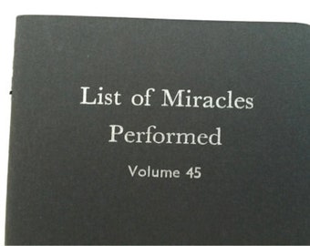 Miracles - Black Covers - Funny Letterpress Notebook, Jotter, Cahier, Carnet, Journal