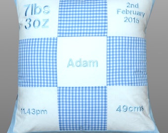Birth Announcement Baby Cushions