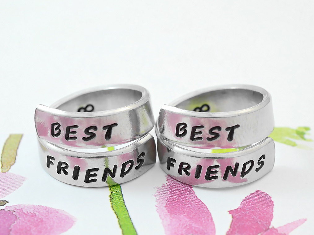 Best Friends Ring Set Best Friend Matching Rings BFF Gift