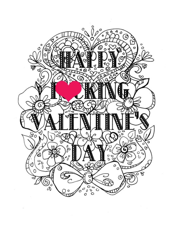 Curse Coloring  Page  Adult  Coloring  Page  Valentine s  Day