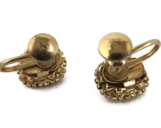 Vargas Rhinestone Earrings, Vintage Blue Earrings, Aquamarine Screwback Earrings, Signed Vargas Jewelry, Bridal Earrings, Anniversary Gift Vargas Rhinestone Earrings, Vintage Blue Earrings, Aquamarine Screwback Earrings, Signed Vargas Jewelry, Bridal Earrings, Anniversary Gift